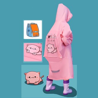 CODExpandable Kids raincoat with backpack allowance Cartoon comfortable kids Children EVA Waterproof #6