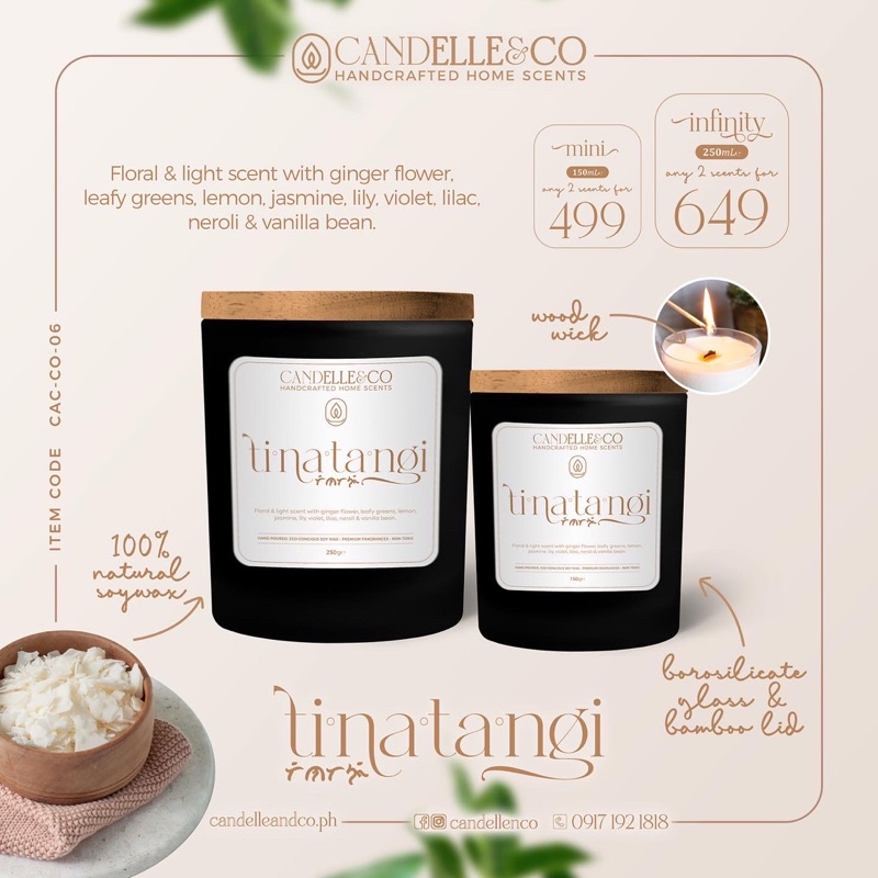 250ml CANDELLE & CO LUXURY SCENTED CANDLES WITH WOOD WICK Shopee Philippines