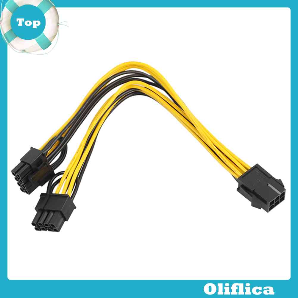 20cm 6 Pin to Dual 8 Pin PCI Power Splitter Cable VGA PCI Express ...