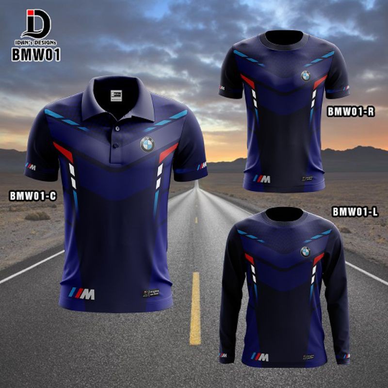 BMW Team Racing Suit Lapel Polo Shirt Quick Dry Long Short Sleeve Jersey T-Shirt Sweatshirt Casual Shirt #4