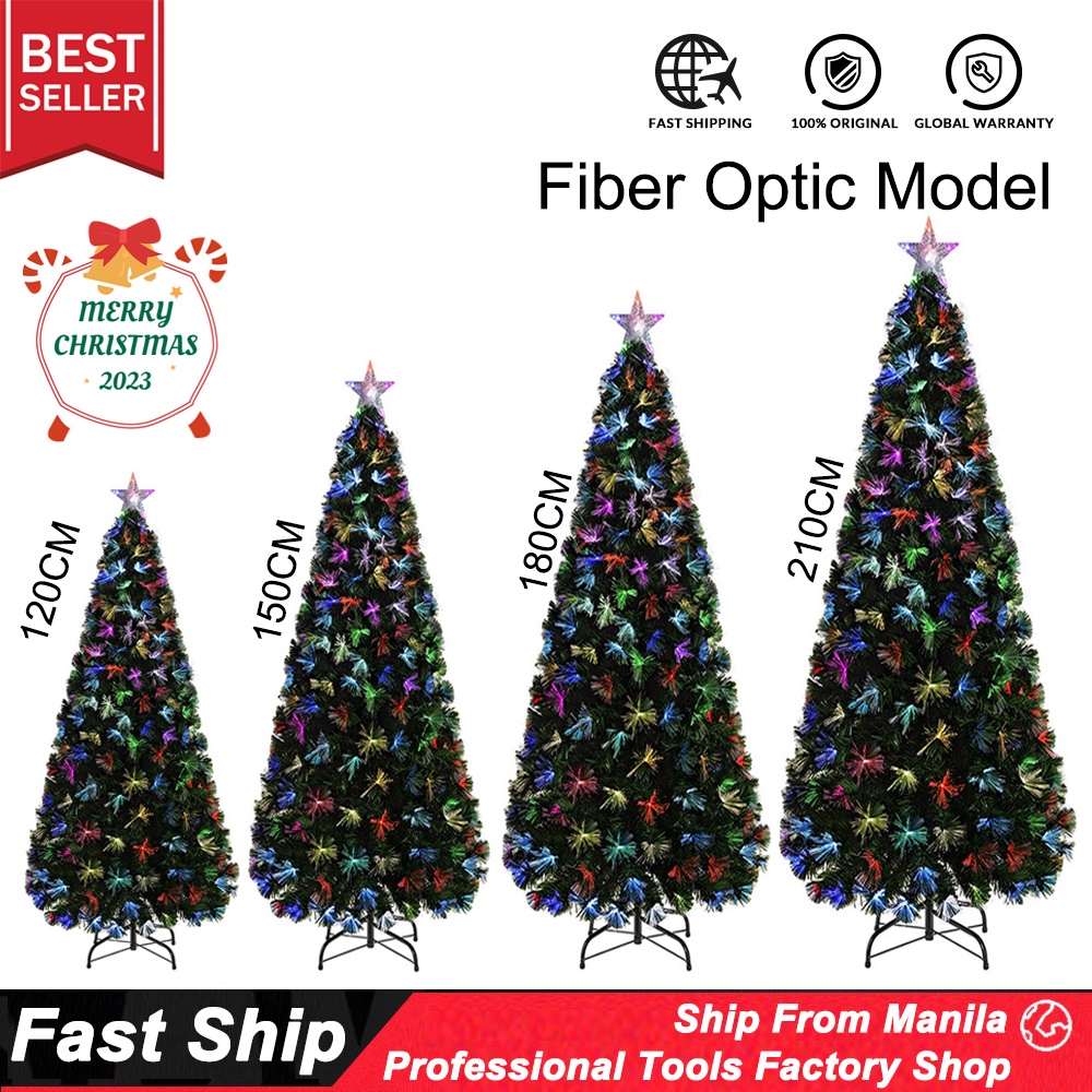 Fiber Optic Christmas Tree, Prelit Artificial Christmas Tree with Color