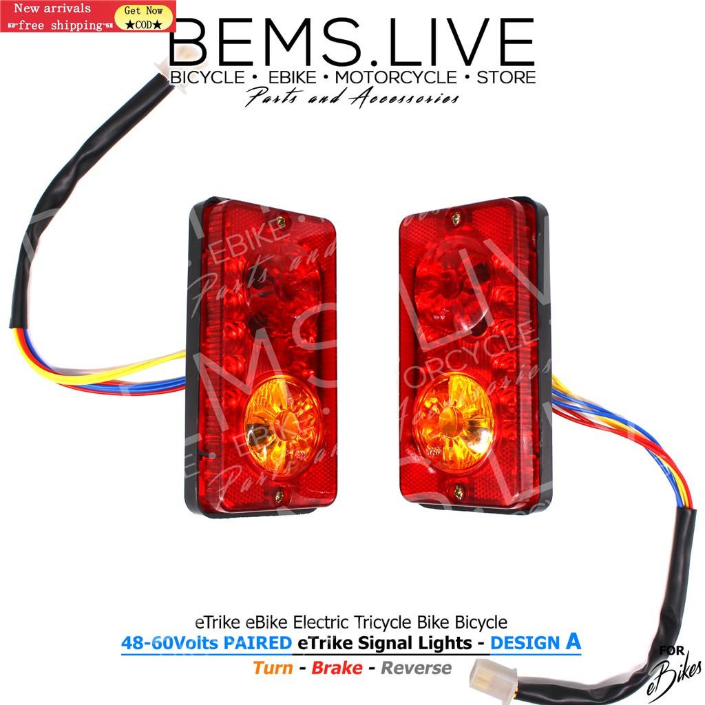 CODBEMS 4860 Volts System eTrike eBike Signal Turn Tail Light Lights