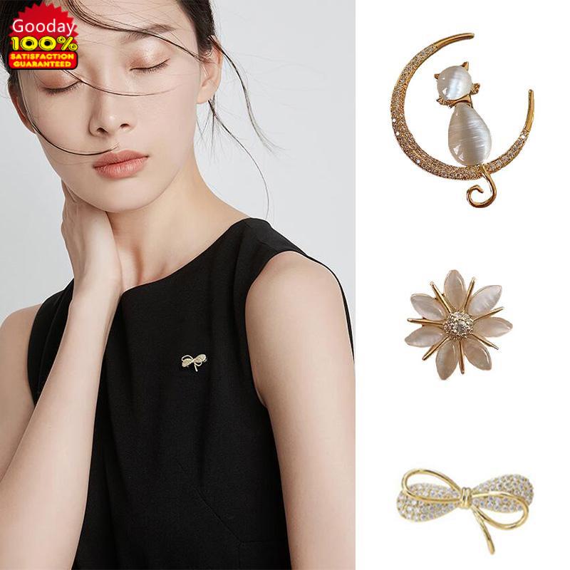 Jewelry Fashion Butterfly Brooches Pearl Brooch Pins Rhinestone