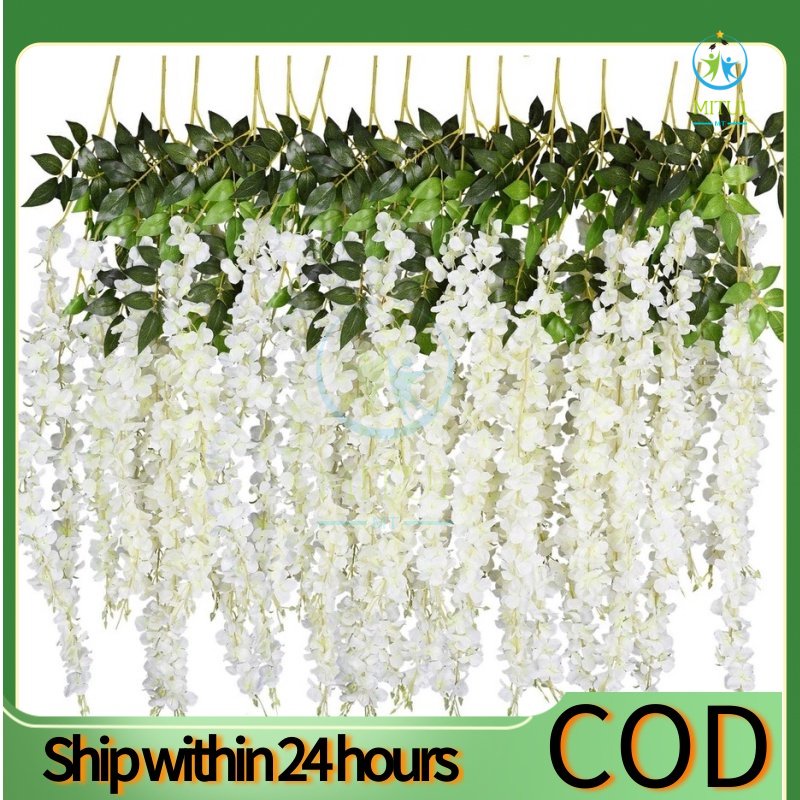 110cm/Piece Artificial Fake Wisteria Vine Ratta Hanging Garland Silk