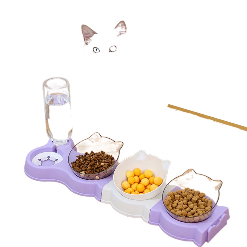 hot sell Pet Cat Bowl DIY Splice Feeding Bowl Dog Cat Food Bowl Water Dispenser Double Bowl Drinkin #1