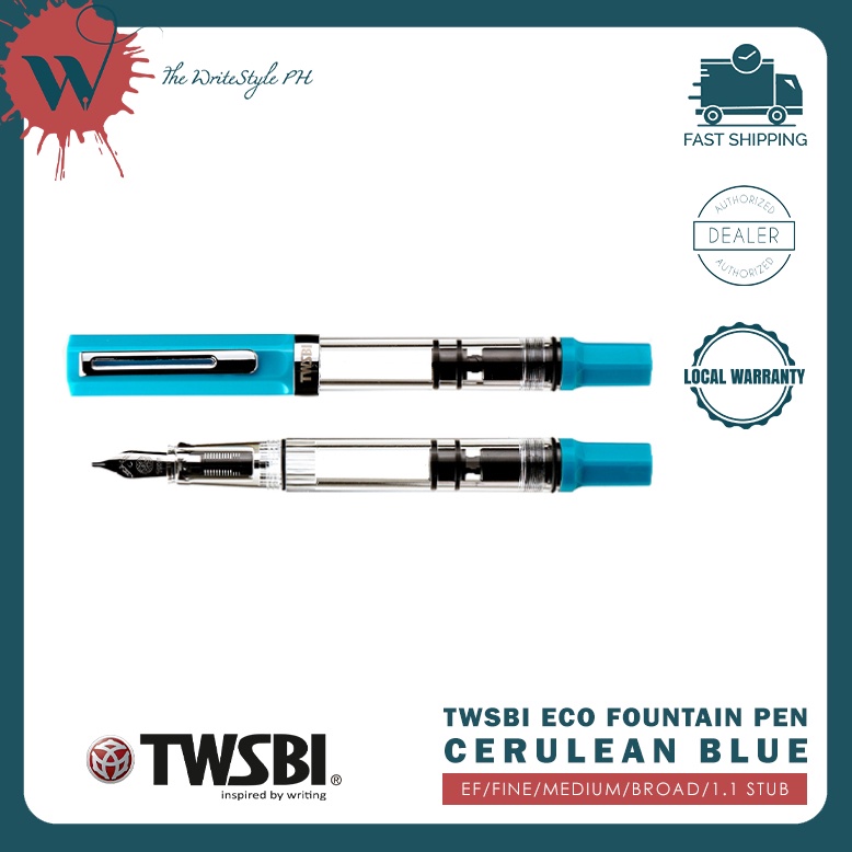 TWSBI ECO Cerulean Blue Fountain Pen Shopee Philippines
