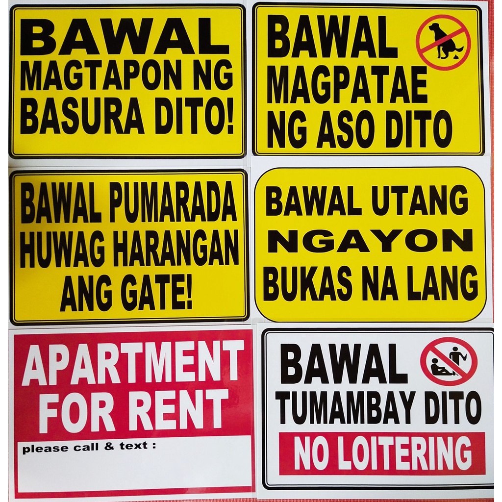 laminated-tagalog-signage-a4-size-shopee-philippines