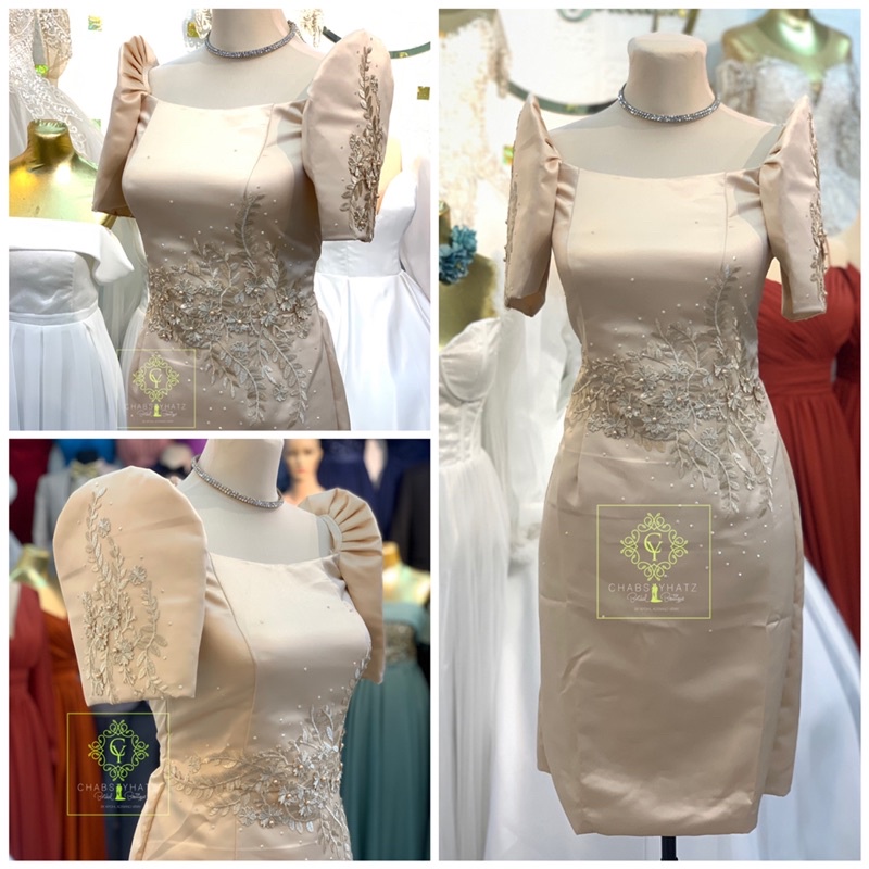 Modern Filipiniana Duchess material | Shopee Philippines