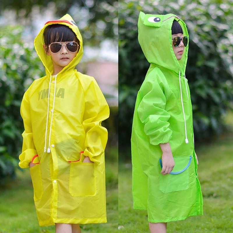 Kids Waterproof Raincoat Children Cartoon Animal Style Rainwear Baby Cute Funny Waterproof Poncho