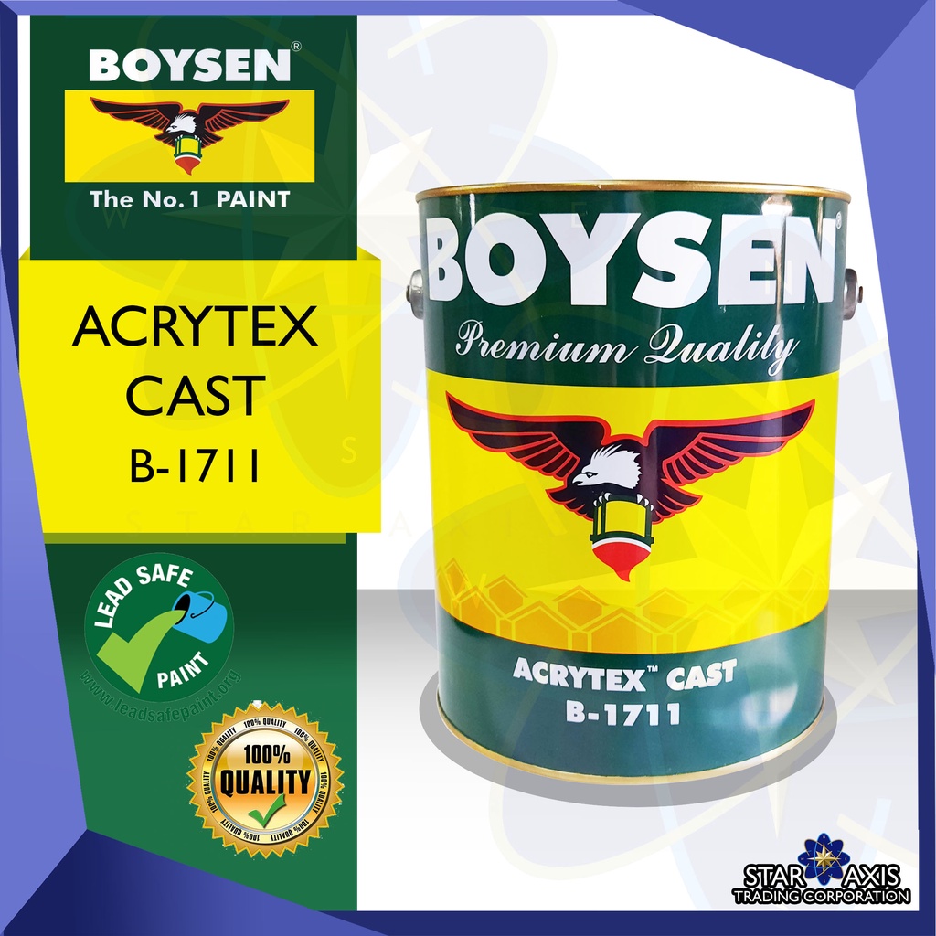 BOYSEN ACRYTEX CAST #1711 PUTTY &TEXTURED For WOOD & CONCRETE 4Liters ...