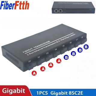 Fiber Optical Switch 8 SC 2 1000M RJ45 Industrial Grade Gigabit Ethernet Switch media Converter 8 SFP