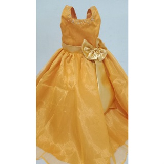 yellow gold Gown for flower girls/birthday #4
