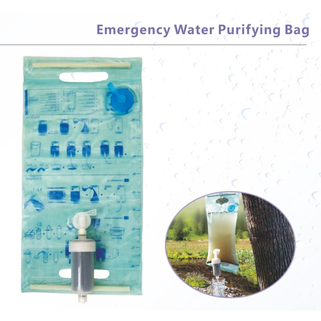 Emergency Water Purifying bag Outdoor Water Filter bag Portable Camping
