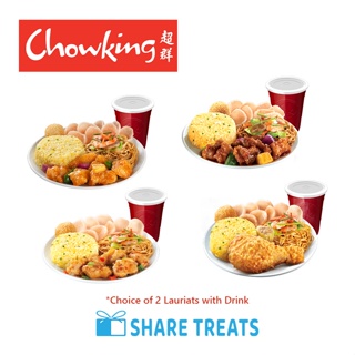Chowking Choice of 2 Lauriats with Drink (SMS eVoucher)