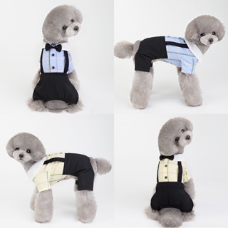 School Uniform Style Dog Clothes Dog Dress Tshirt For Small Dogs Pet Jumpsuit Suit
