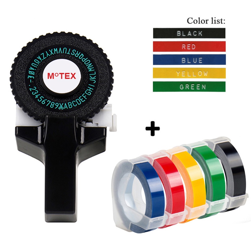 MoTex E101 embossing label maker for 9mm dymo 3D embossing Tape Manual