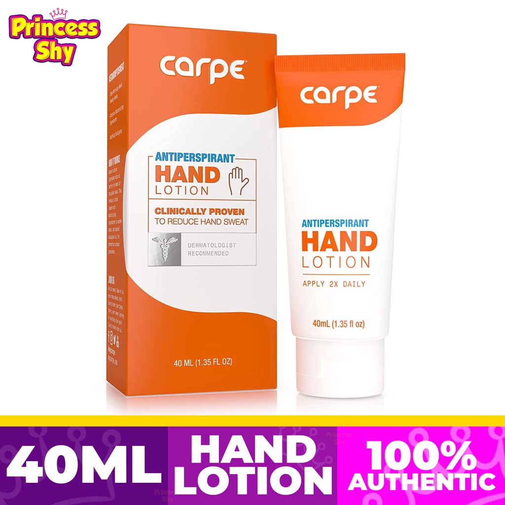 Carpe Antiperspirant Hand Lotion Reduces Hand Perspiration Shopee Philippines