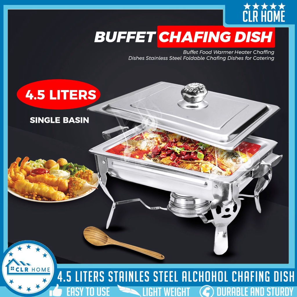 Boston Home Chafing Dish 4.5 Liters Food Warmer Buffet Stainless Steel