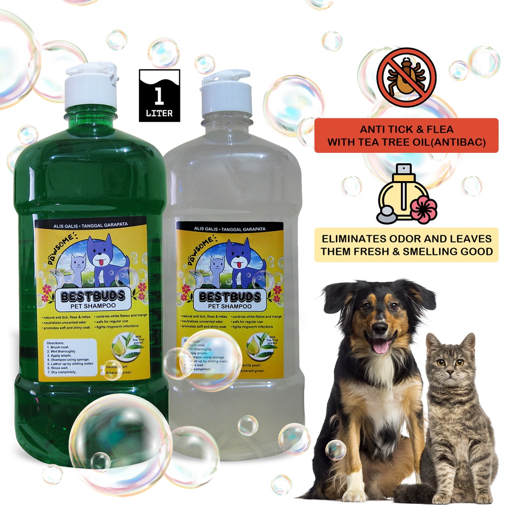 Anti-Galis & Anti- Garapata / Dog & Cat Pet Shampoo w/ Tea Tree Extract ...