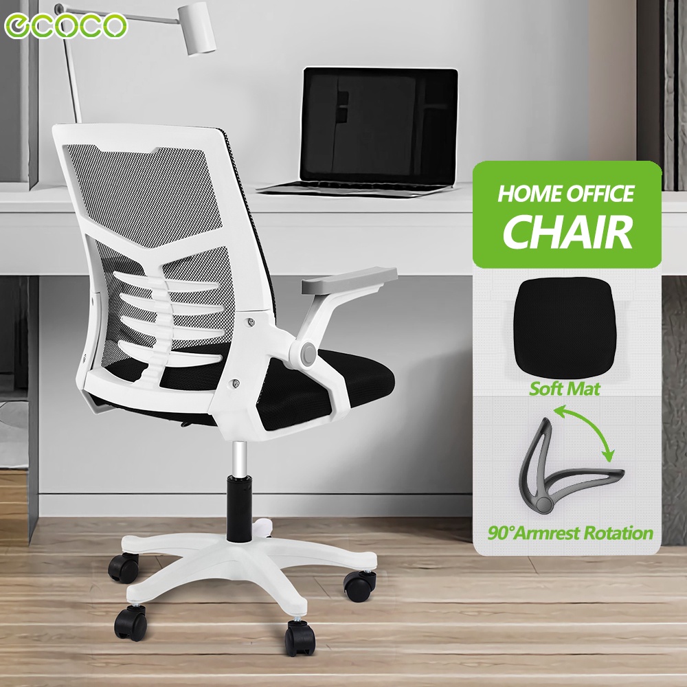 ECOCO Home Office Studying Chairs Armrest Backrest Heavy Duty ...