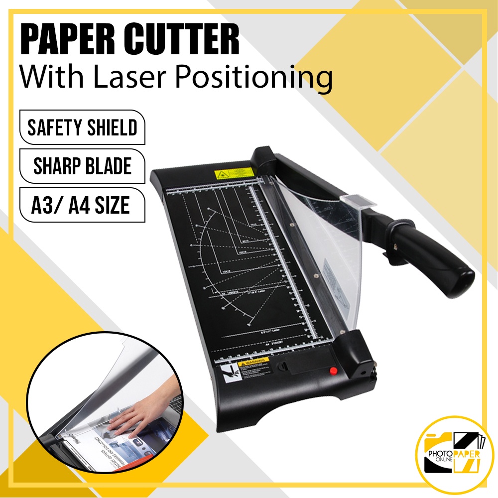 KW-TRIO Paper Cutter A3| A4 Size With Laser Positioning Light | Shopee ...