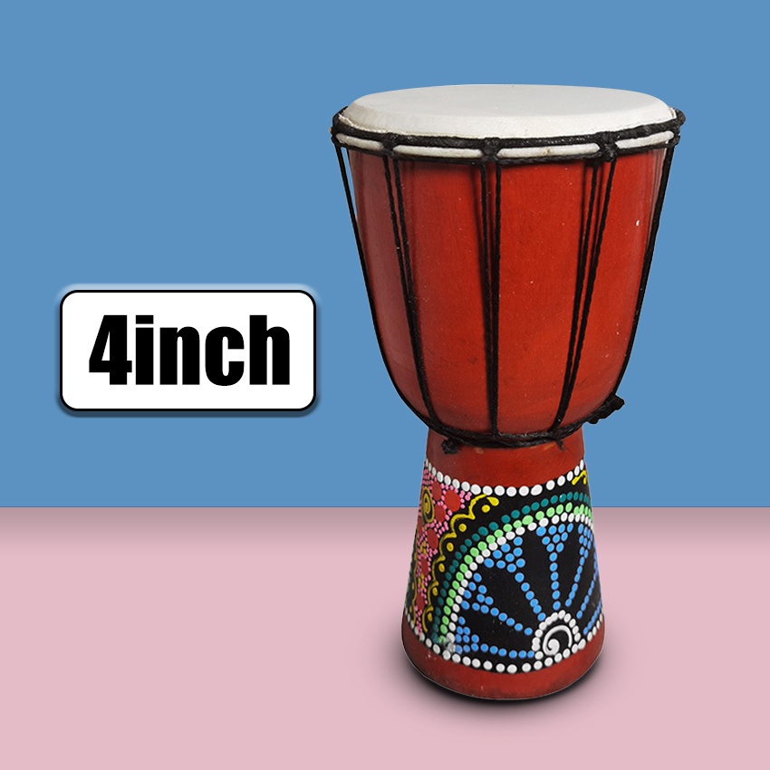 15cm Djembe Drum West African Bongo Drum 4 Inch Percussion Double Barrel PVC Starry Sky Hand