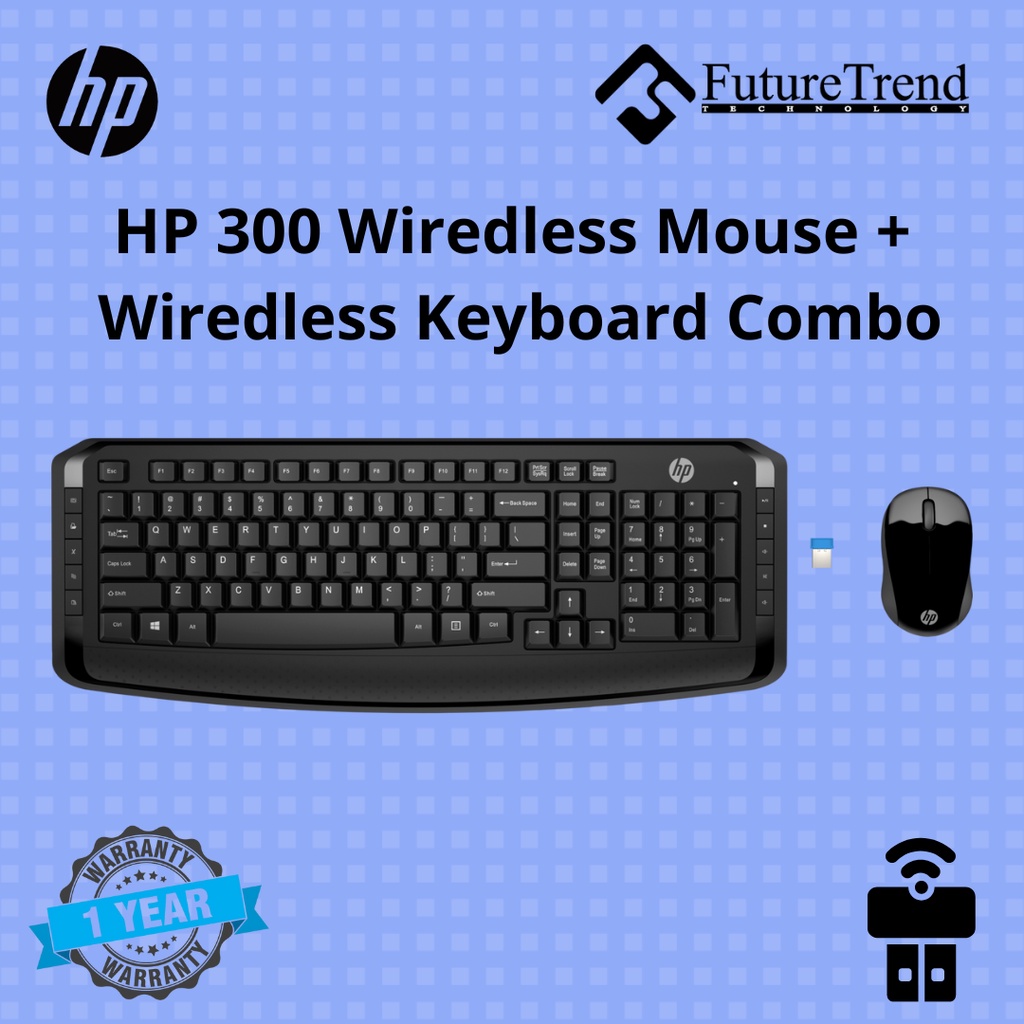 Hp 300 Wireless Mouse + Wireless Keyboard Combo Shopee Philippines