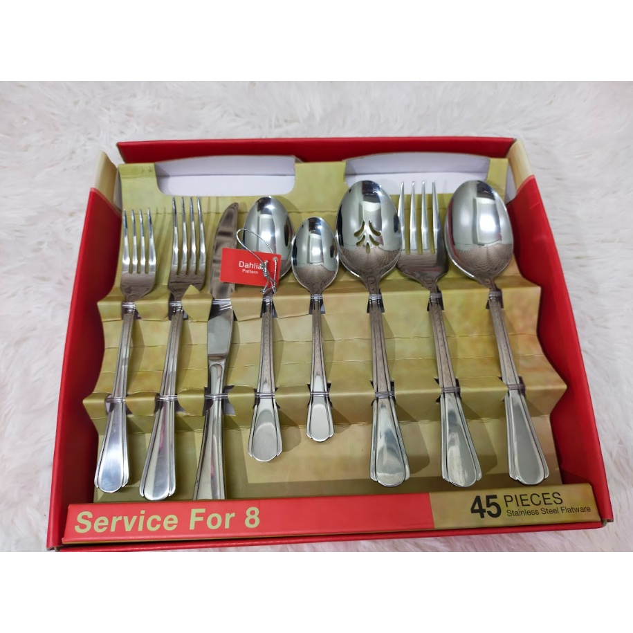 ONEIDA Silverware 45 Piece Set Service for 8 Serving Spoon Shopee