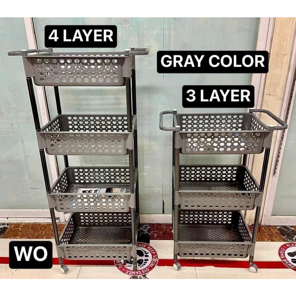 Nikko Plastic Basket Wagon with wheels (2 sizes) Shopee Philippines