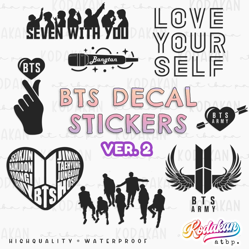 BTS Kpop Decal Stickers for Vehicles, Laptops, Luggage, etc | Shopee ...