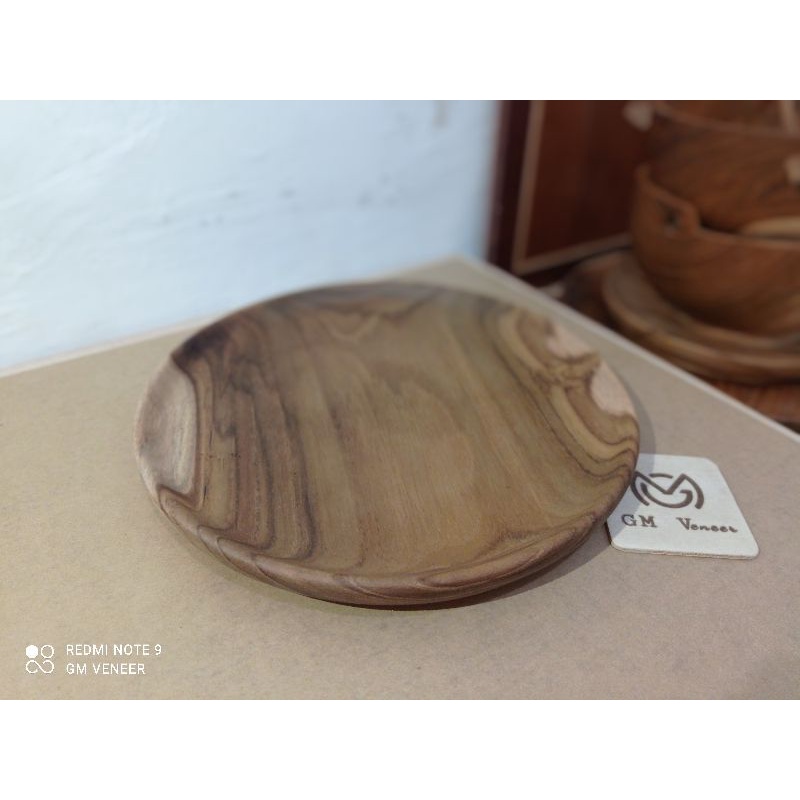 KAYU Liuk Plate From Wood Teak 20cm Shopee Philippines