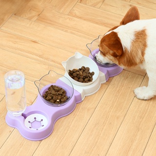 hot sell Pet Cat Bowl DIY Splice Feeding Bowl Dog Cat Food Bowl Water Dispenser Double Bowl Drinkin #2