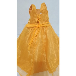 yellow gold Gown for flower girls/birthday #5
