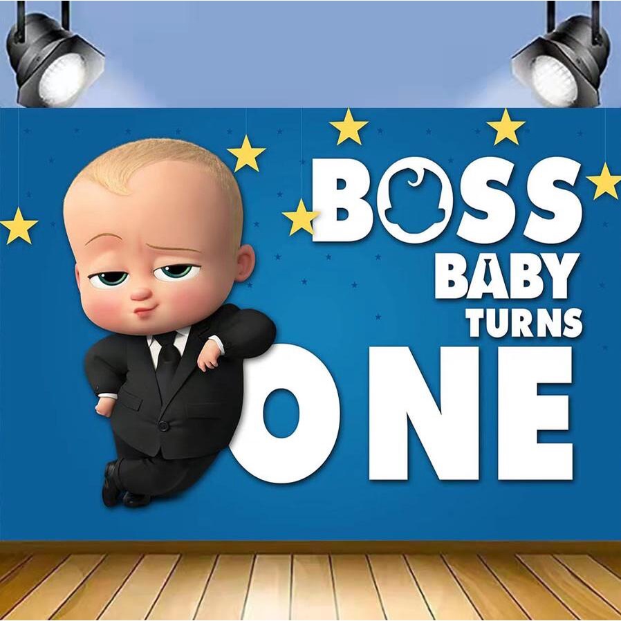 Baby Boss Backdrop Baby Turns One Photography Background for Kids Shower  Birthday Party Banner 5X3ft | Shopee Philippines