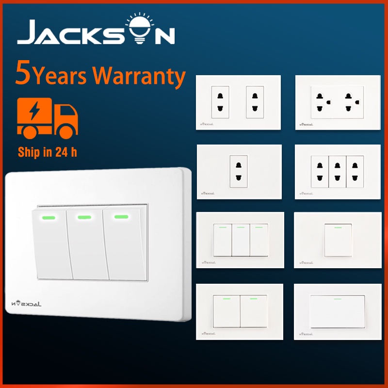 【In Bulacan】Jacksun Light Switch Home Light Switch Wall 1 2 3 Gang Royu