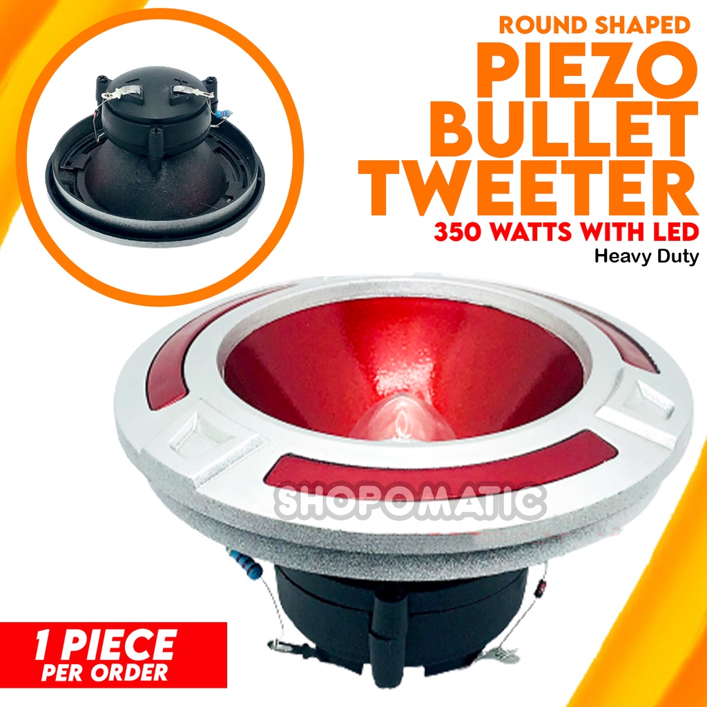 Round Bullet Tweeter With Led 350W Heavy Duty | Shopee Philippines