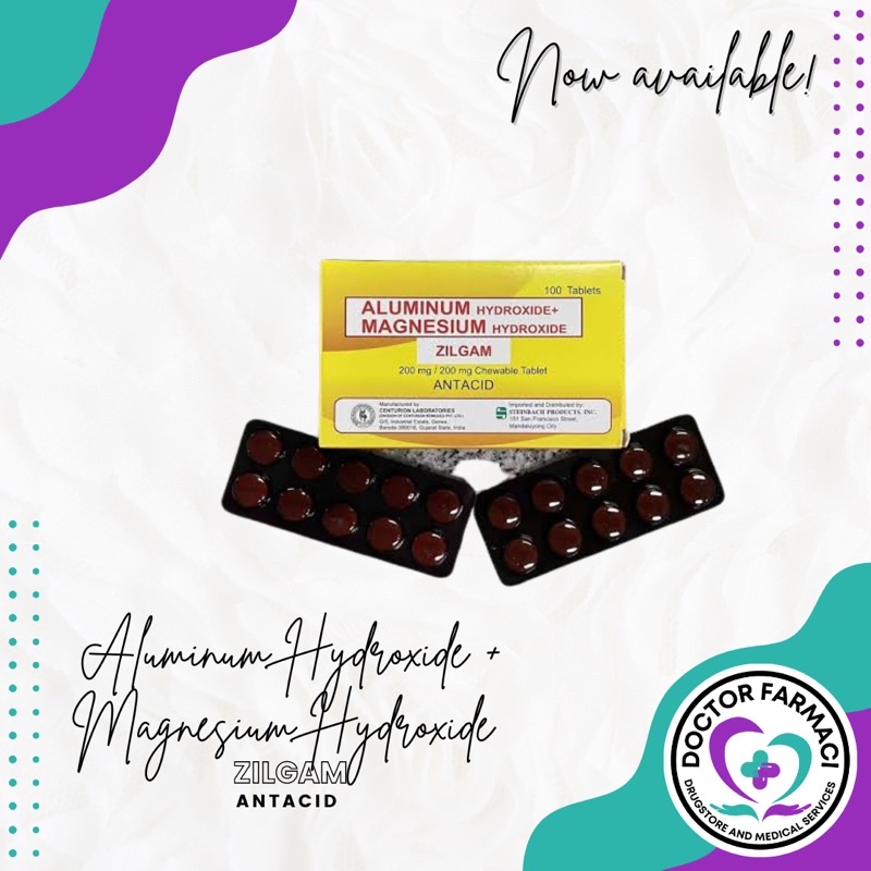 Aluminum Hydroxide + Magnesium Hydroxide 200mg200mg Chewable Tablet