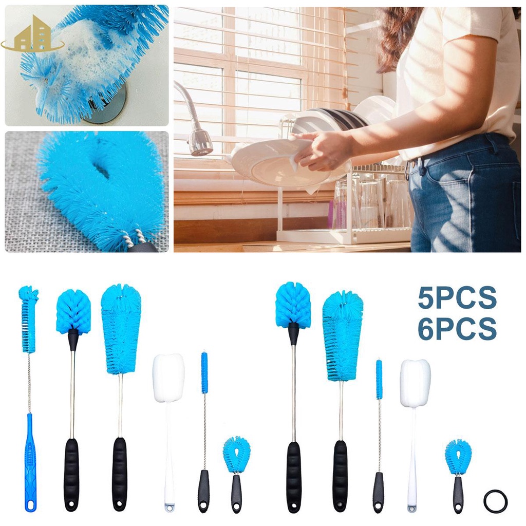 Bottle Brush Set Long Handle Scratchfree Bottle Cleaner Set for