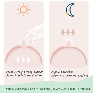 𝗕𝗮𝗯𝘆𝗜𝗻𝘀𝗶𝗱𝗲𝘀 2pcs Inverted Nipple Corrector Puller Sucker for Inverted Sucking Aspirator #5