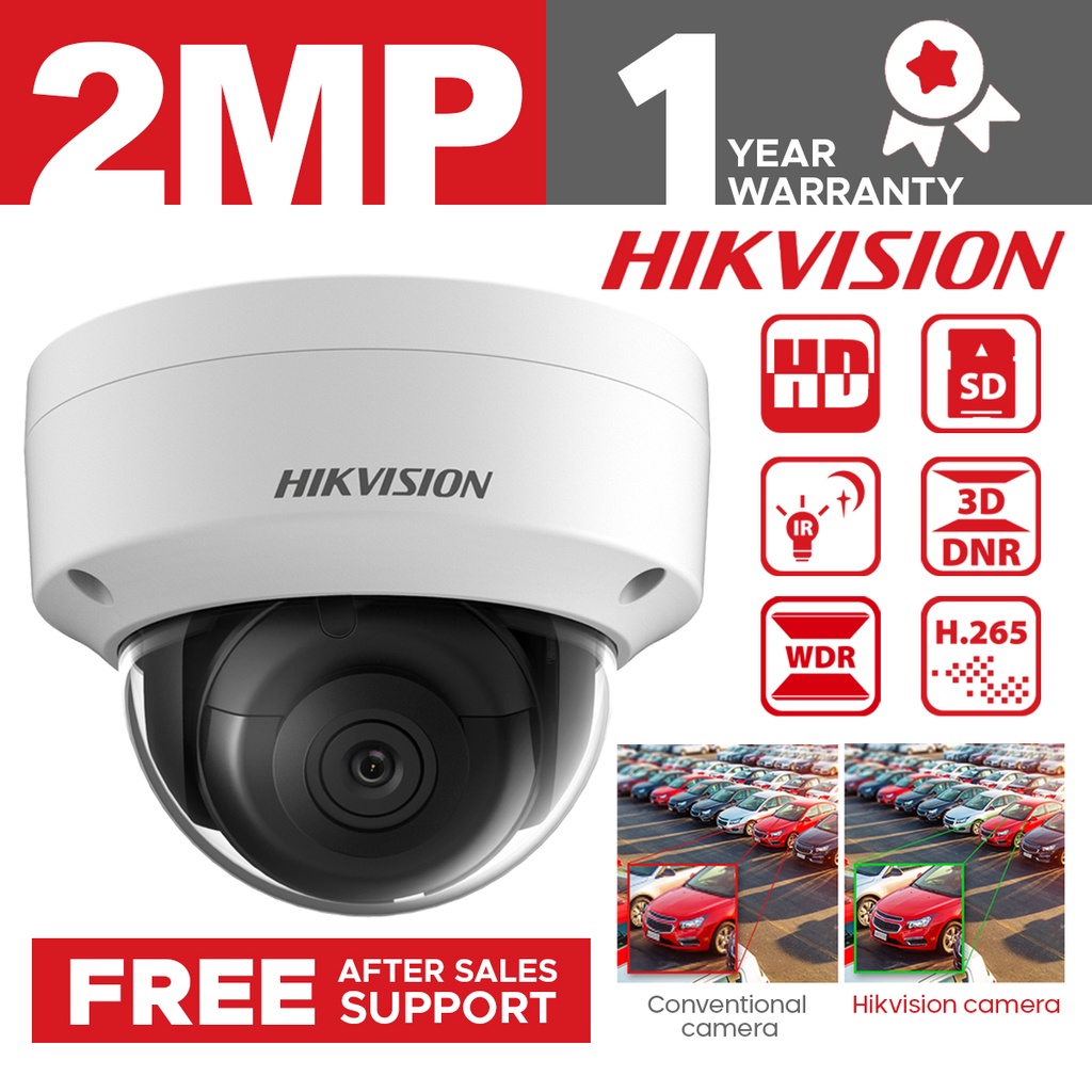 Hikvision DS2CD2121G0I (2.8mm) (C) 2 MP WDR Fixed Dome Network Camera