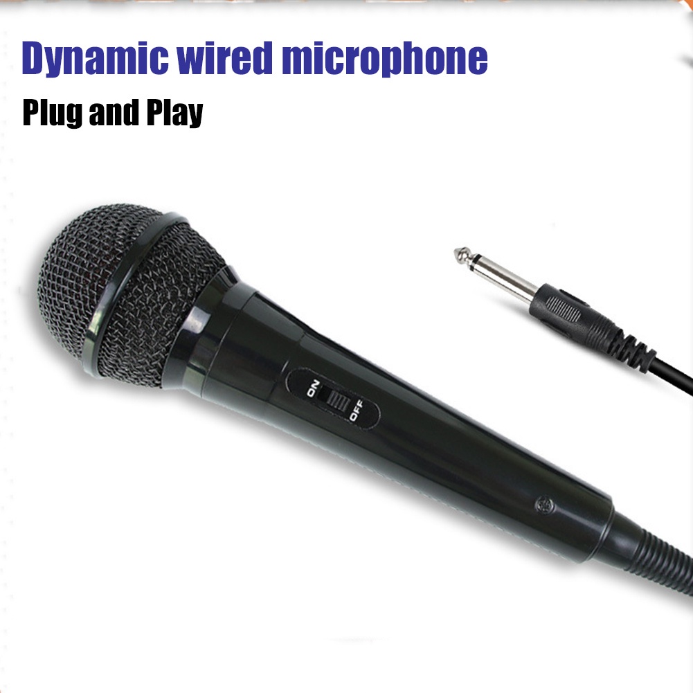 6.5mm Dynamic Wired Microphone with 2m Cable ON/Off Switch Handheld