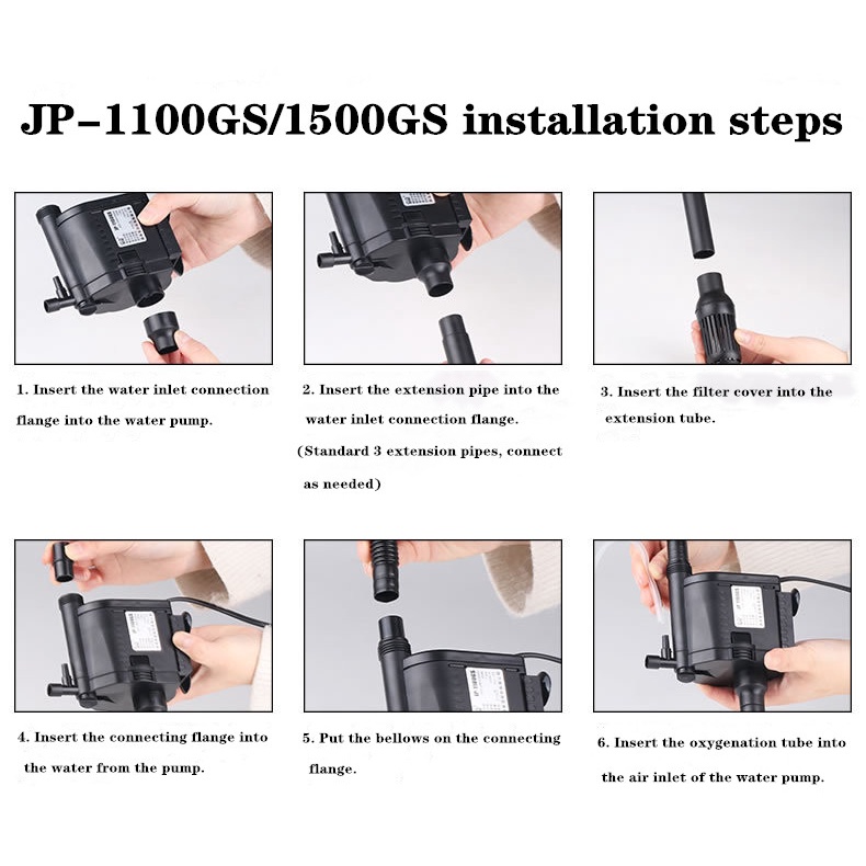 Sunsun 3 in 1 Multifunction Aquarium Submersible Pump Saltwater Freshwater Fish Tank Fountain Waterf #7