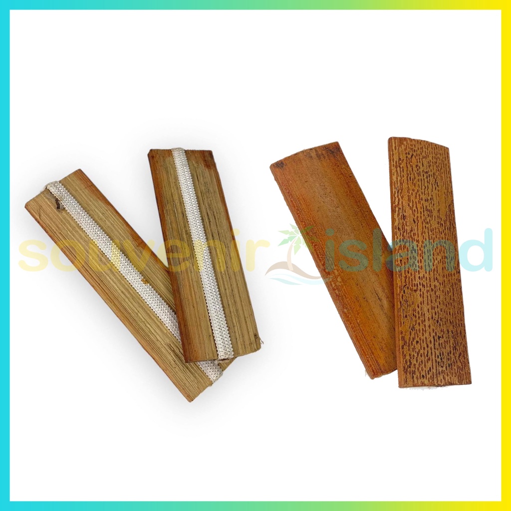 (2 PAIRS) Wooden Musical Instrument Philippine Souvenir