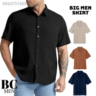 Trending Oversized Big Men Korean Short Sleeves Shirt Full Button Polo Collar for Men Casual Polo 6 #1
