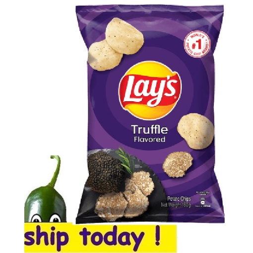 Lay's Truffle Potato Chips 6.35 oz / 180g Lays black truffle Potato ...