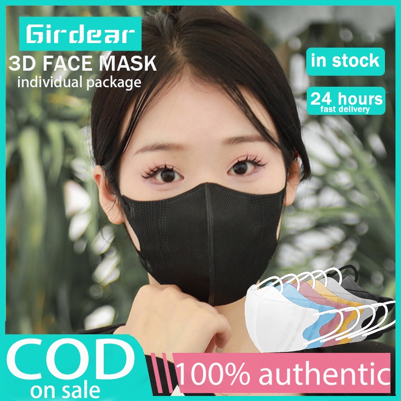 Girdear 50pcs 3D mask for Adult 10pcs/Pack 3D Face-lifting Mask Butterfly Mask More Effectively Prot