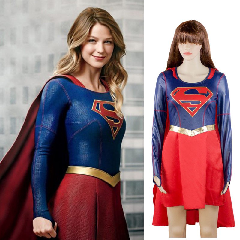 Halloween Costume Adults Clothes Sexy Supergirls Superman Cosplay Costume Super Woman Dress 7288
