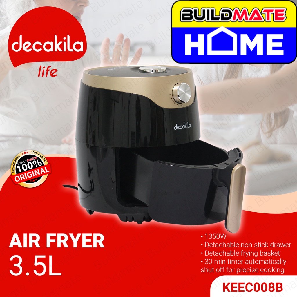 DECAKILA By INGCO Air Fryer Cooker 3.5L 1350W Non-Stick W/ Overheat ...