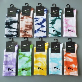 Men's High Cut Socks Tie dye Athletic socks High Quality (1Pair)