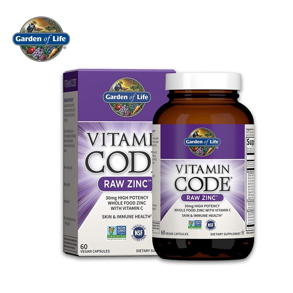 Vitamin Code Raw Zinc 60ct CAPSULES Garden Of Life